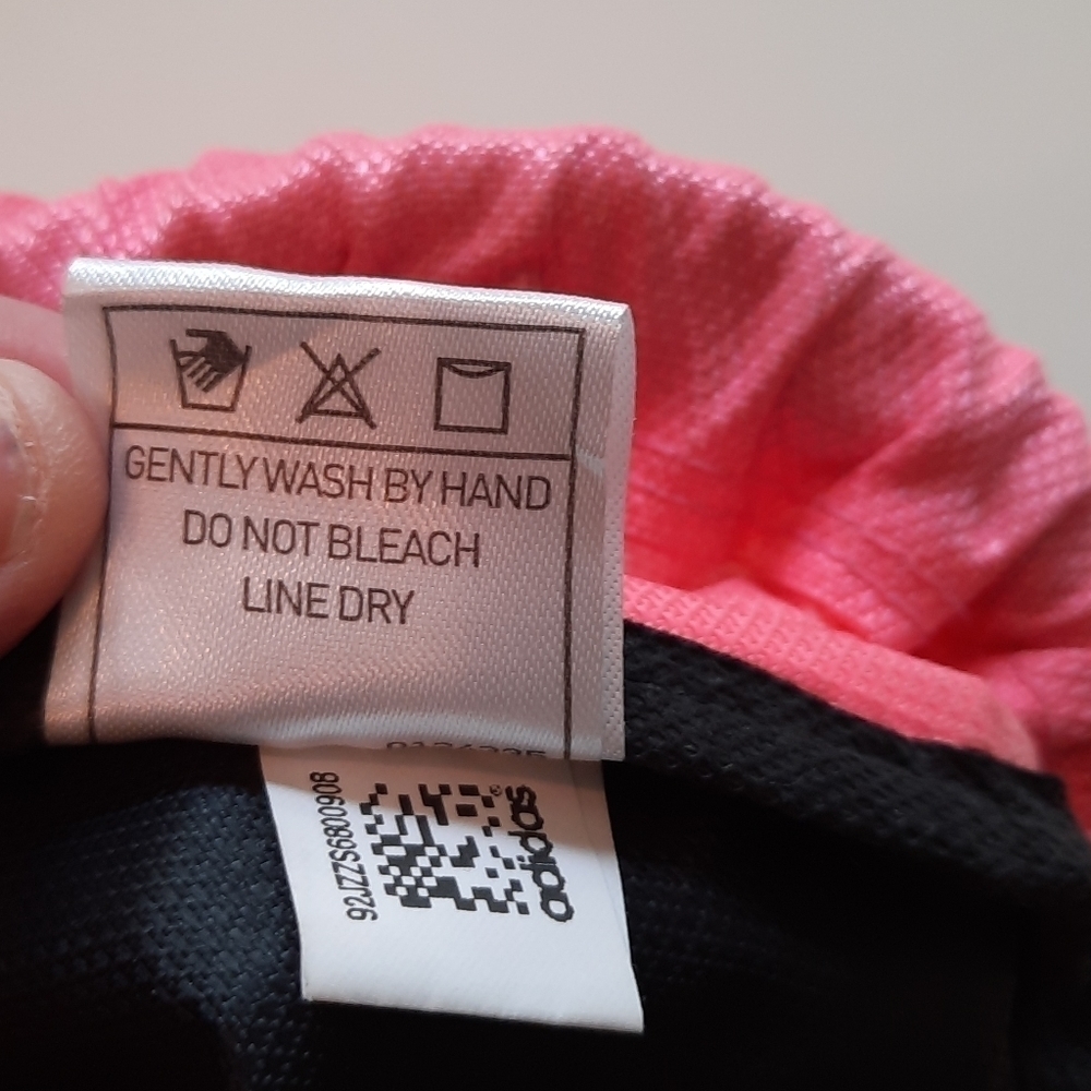 Adidas Pink Black Drawstring Gym Sack Backpack Sport Training Bag - Picture 7 of 10